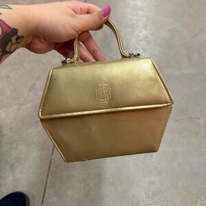 Vintage Koltov Small Lined Crossbody Bag/Handbag Elegant Gold